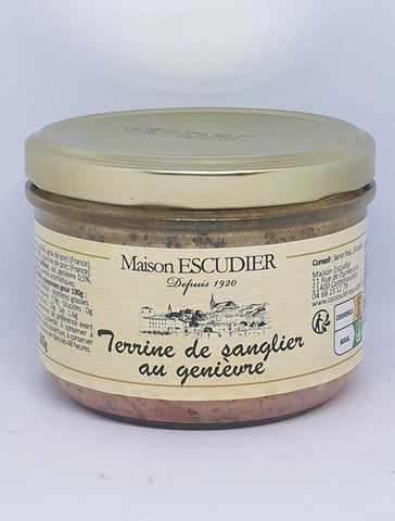 Vildsvineterrin med enebær